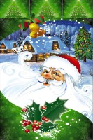 Пакет Новый год металл + рисунок    