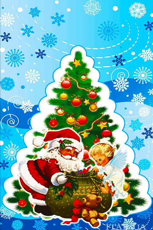 Пакет Новый год металл + рисунок Пакет Новый год металл + рисунок