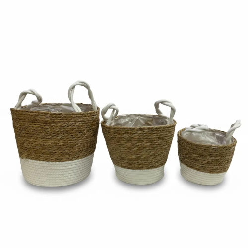 Корзина плетеная набор (рогоз)  