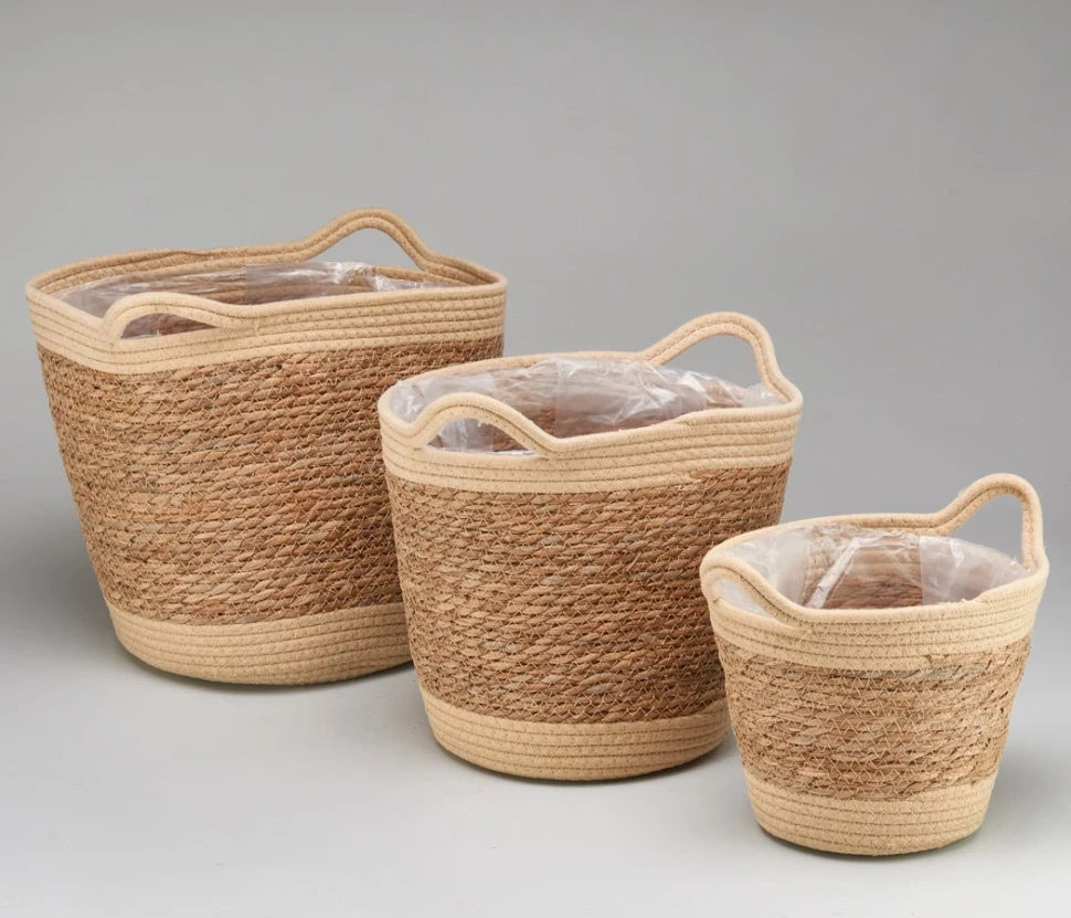 Корзина плетеная набор (рогоз) Корзина плетеная набор (рогоз)